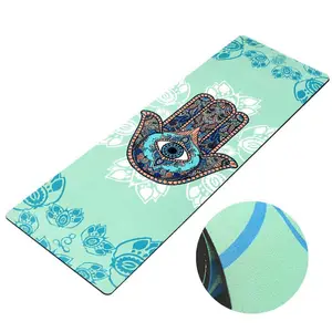 NICEGOOD sublimation custom label digital printed natural rubber zenergy fitness eco private label yoga mat