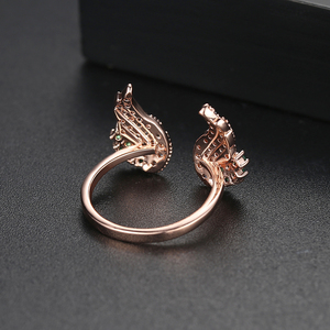 LUOTEEMI Cubic Zirconia Angelo Ala <span class=keywords><strong>Anello</strong></span> per le Ragazze di Stile Coreano <span class=keywords><strong>Smeraldo</strong></span> e Chiaro Anelli di <span class=keywords><strong>Pietra</strong></span> - Product Image 6