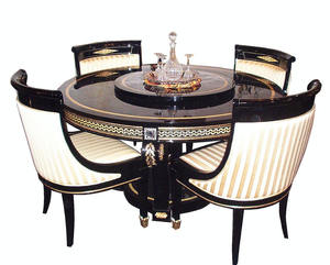 Bobini — ensemble de Table rectangulaire, or et noir, de luxe, parfait pour la salle à manger - Product Image 3