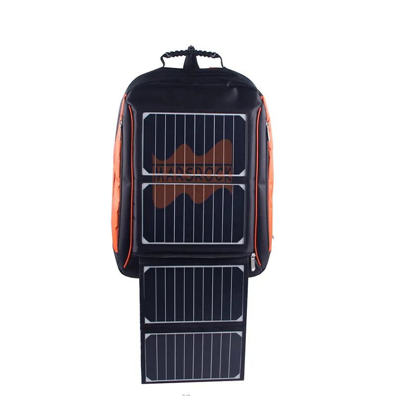 24W Outdoor Solar Backpack solar powered backpack with 5V 4.8A USB output