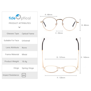 Gafas Ópticas con Armazón Metálico Delgado Dorado para Hombre y Mujer, Tipo Elegante, Venta al por Mayor en Línea de la Fábrica SKYWAY de Wenzhou - Product Image 6