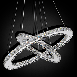 Descuento 3 círculo redondo sombra decorativ LED lámpara pendiente cristalina/lámpara colgante luz - Product Image 6