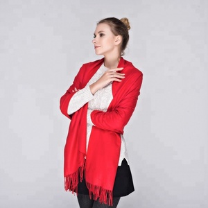 Scialli invernali da <span class=keywords><strong>donna</strong></span> di alta qualità in <span class=keywords><strong>lana</strong></span> di colore semplice in poliestere imitazione Cashmere Pashmina <span class=keywords><strong>sciarpa</strong></span> - Product Image 2