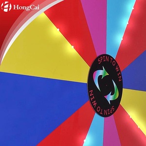 Roue de grande taille de 30 "roue de prix de support de plancher LED effaçable à sec pour l'activité de promotion de salon commercial - Product Image 4