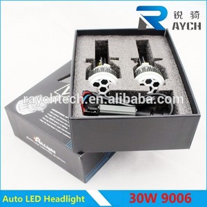 todo en uno a prueba de agua brillante 30w faros 9006 rojo anillo de goma para los coches - Product Image 1