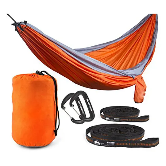 2017 New Style Doppel Camping Hängematte mit Riemen und Karabiner