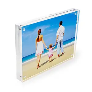 Aangepaste Plastic Acryl Double Side Dikke Desktop Frames Magneet Fotolijst