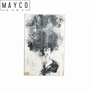 Mayco Moderne Muur Decor 'Woman Met Hat' Abstract Handgemaakte Olie Kunst Schilderij