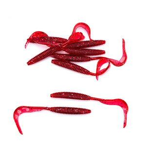 9.5 centimetri singolo long tail morbido larva grub richiamo verme <span class=keywords><strong>silicone</strong></span> esche da pesca lure - Product Image 5