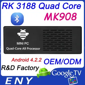 Mk908 четырехъядерных процессоров rk3188 телевизор box1.8ghz 2gb/8gb bluetooth мини пк tv android приложения