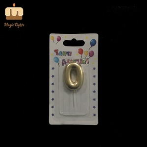 Bougies d'or de numéro d'anniversaire de cire de paraffine 100% finement traitées - Product Image 5