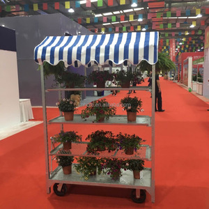 Chariot à quatre roues pour exposition florale, chariot à main avec capacité de charge de 600 kg, personnalisable OEM pour l'affichage d'arrangements floraux - Product Image 5