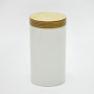 Pot de bouteille alimentaire hermétique de cuisine blanche avec couvercle en liège - Product Image 4