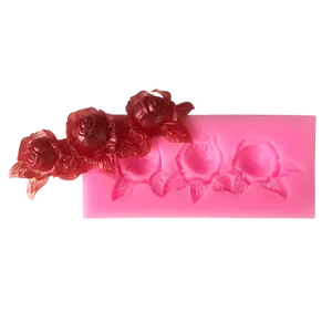 XGY-114 silicone chocolat moule avec trois dimensions fleurs forme. Moule en dentelle à sucre en silicone, queue de sirène Fondant en 3D