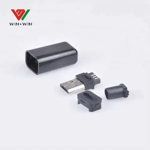 Montagem 5 Pin Conector Macho Micro USB