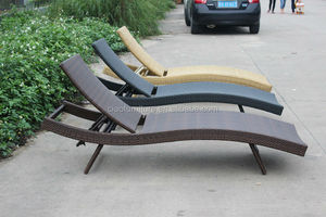 Outdoor Synthetic Wicker Beach <strong>Reclining</strong> Lazy Sun Lounger <strong>Rattan</strong> Poolside Lounge <strong>Chair</strong> - Product Image 3