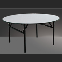 Tables et chaises pliantes rondes en PVC robustes et modernes pour appartements et hôtels – Mobilier de maison en promotion