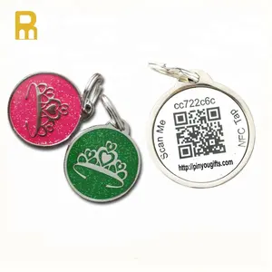 NFC QR Code URL Pet ID Collar Tags ID Number Pet Tag Rfid Pet ID Tag