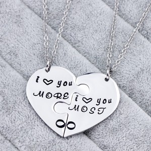 Bijoux lys — colliers <span class=keywords><strong>pour</strong></span> femmes, en vrac, bijoux meilleur ami, Puzzle en forme de cœur, bijoux de cadeaux <span class=keywords><strong>pour</strong></span> la fête des mères, 2 pièces - Product Image 6