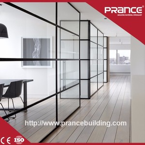 Oficina frosted <span class=keywords><strong>solo</strong></span> tabique de vidrio marco de aluminio - Product Image 5