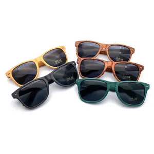 DL GLASSES Hochwertige OEM Custom Holz Sonnenbrille Holzmaserung Druck Großhandel Bambus Sonnenbrille Werbe schirme