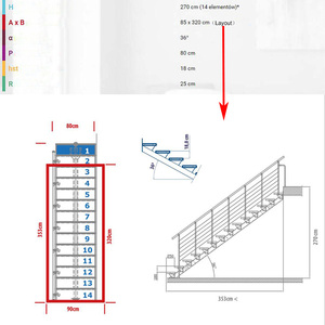 Escalera flotante de Interior de alta calidad, diseños de <span class=keywords><strong>madera</strong></span> maciza - Product Image 4