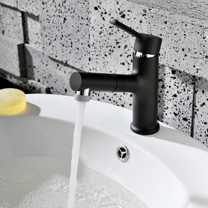 Sanitarios negro baño <span class=keywords><strong>grifo</strong></span> lavabo con sacar <span class=keywords><strong>dos</strong></span> tipos de salida de agua función - Product Image 4