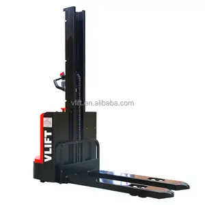 1.2 ton mono mast electric stacker working in container