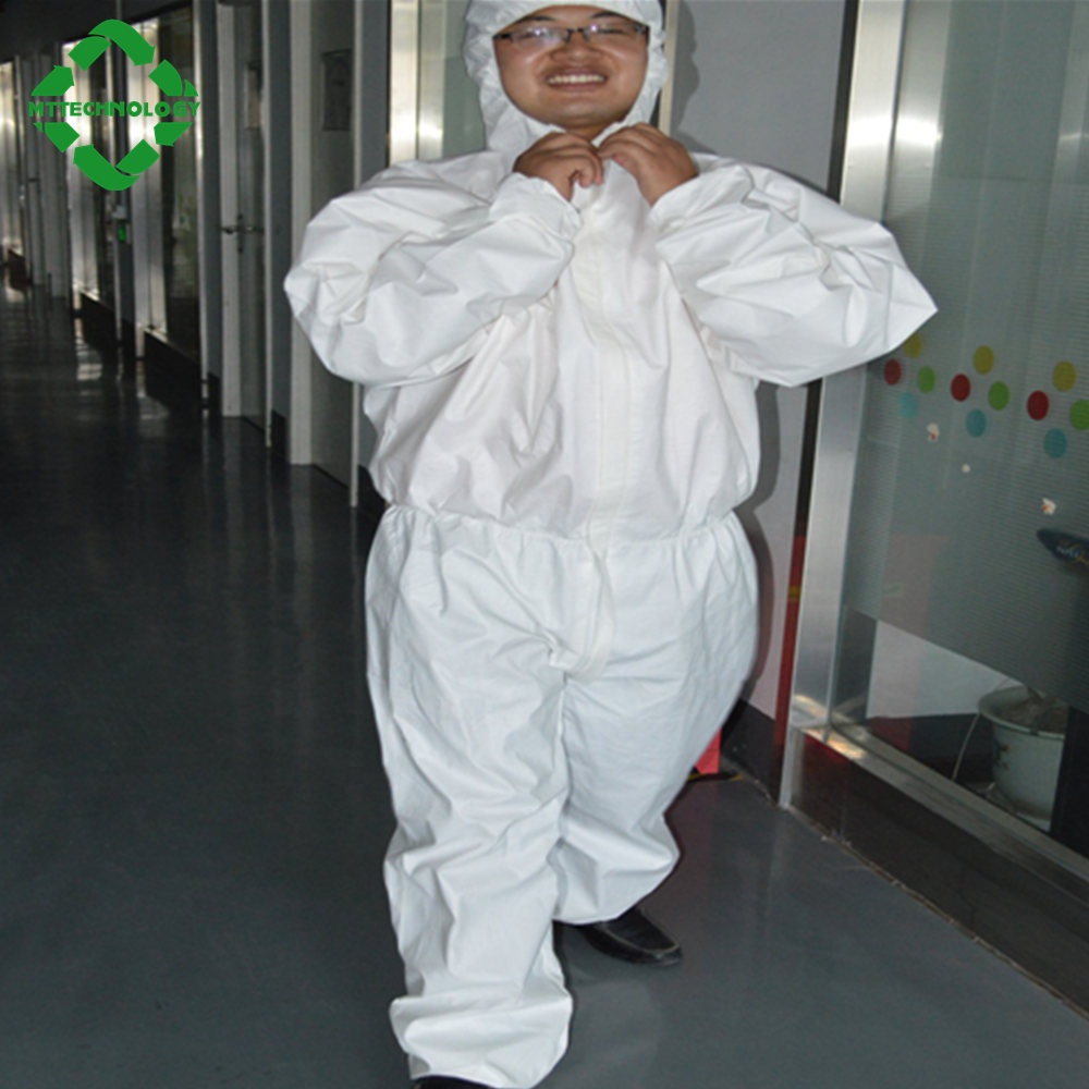 White Disposable Non Woven Coverall Type 3b 4b White Disposable Suits