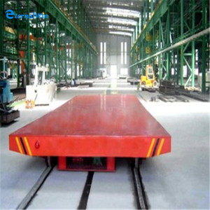 คลังสินค้า30T ใช้วัสดุการถ่ายโอนการขนส่งไฟฟ้ารถเข็นขนส่งแบน - Product Image 2