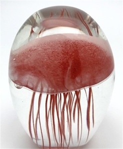 Diseño de medusas de bola de cristal de Murano transparente vívido elaborado con elegancia - Product Image 2