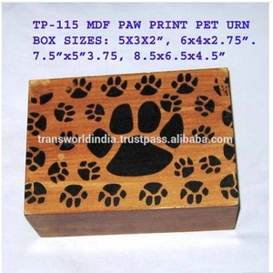 Vente chaude personnalisable à la main en bois crémation urne tous les jours bois fabriqué souvenir pour les cendres d'animaux de compagnie personnalisé soins pour animaux de compagnie - Product Image 4