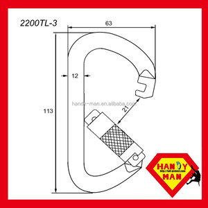 ANSI-2407TLP Certifié En Option En Acier Œil Captif ANSI Mousqueton - Product Image 4