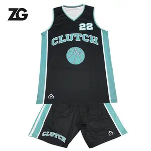 Maillots de <span class=keywords><strong>basket</strong></span>-ball bon marché pour jeunes 2018 Hommes Garçons Respirant Uniformes de <span class=keywords><strong>basket</strong></span>-ball personnalisés Chemises Shorts Ensemble Noir Grande taille - Product Image 1