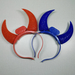 Xmas mới lạ led nhấp nháy ma quỷ sừng tóc ban nhạc ánh sáng lên sừng quỷ - Product Image 2