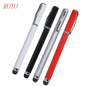 High sensitive conductive fabric capacitive stylus screen ballpoint pen with customized logo for all smart phones