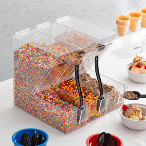 Wholesale Clear Acrylic Candy Bins Plastic Topping Dispenser