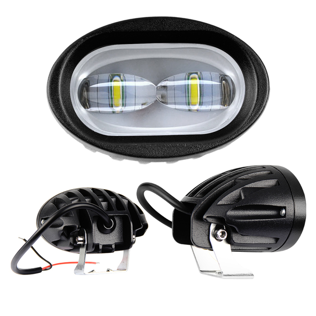 Motorcycle Led Side Work Light,Oval 4" Spotlight 20W Mini Led Headlight