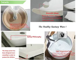 Sanitary Ware China Manufacturer Ceramic Above Counter Art Basin