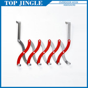 Colored Stainless Steel <b>Over</b> <b>Door</b> Extensible 7 <b>Hook</b> Short Hangers - Product Image 6