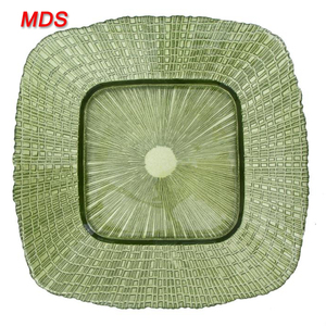 Forme carrée <span class=keywords><strong>olive</strong></span> <span class=keywords><strong>vert</strong></span> plaque de verre chargeurs séché collation plaque de verre - Product Image 1