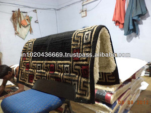 Selle de cheval en laine de Nouvelle-Zélande de qualité supérieure, vente en gros, avec revêtement extérieur en laine, sous-couche en feutre, doublure en fourrure, cuir véritable - Product Image 6