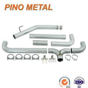Kit de sistema de tubo de escape Universal, Kit de turbocompresor negro de 5 pulgadas, doble humo, Diesel - Product Image 3
