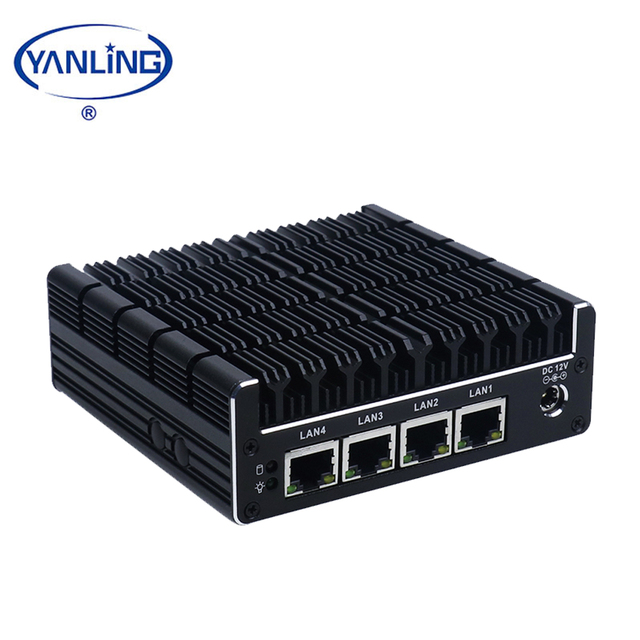 Cheap Intel J3160 CPU Fanless Mini NUC PC New Barebone System with 4 Ethernet NIC and AES-NI US Plug