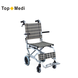 Sedia a rotelle pieghevole di transito viaggi <span class=keywords><strong>mini</strong></span> in alluminio leggero aereo portatile sedia a rotelle