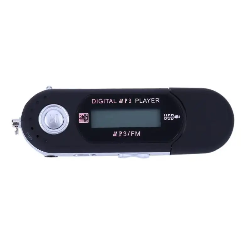 משלוח חינם נייד מיני MP3 LCD תצוגה דיגיטלי USB מקל מוסיקה MP3 נגן תמיכת TF מקסימום 32G FM רדיו תמיכה AAA סוללה