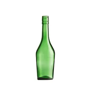 Botella de vidrio de SOJU verde coreano, 360 ml, con estándar Kubi