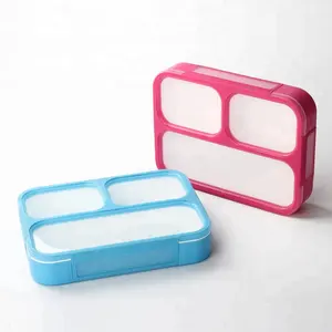 De Nieuwste Food Grade Lekvrij Verdeeld Hard Plastic Voedsel Opslag Lunchbox Voor Kinderen