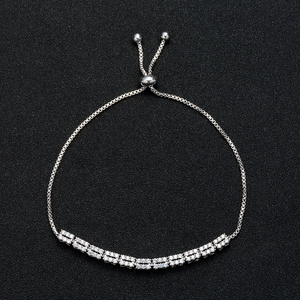 Echsio AAA Zirconia cúbica Bling claro pulsera de señora de la Oficina de las mujeres tamaño ajustable de moda buen fecha regalo SL092 - Product Image 5