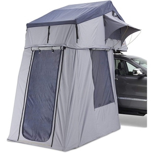 2-3 orang 4x4 off Road keluarga tahan air berkemah Ruggedized kanvas lapisan ganda atap mobil tenda atas empat musim - Product Image 3